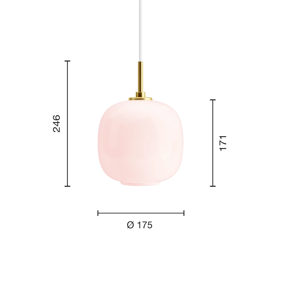 VL 45 Radiohus Pale Rose Pendel