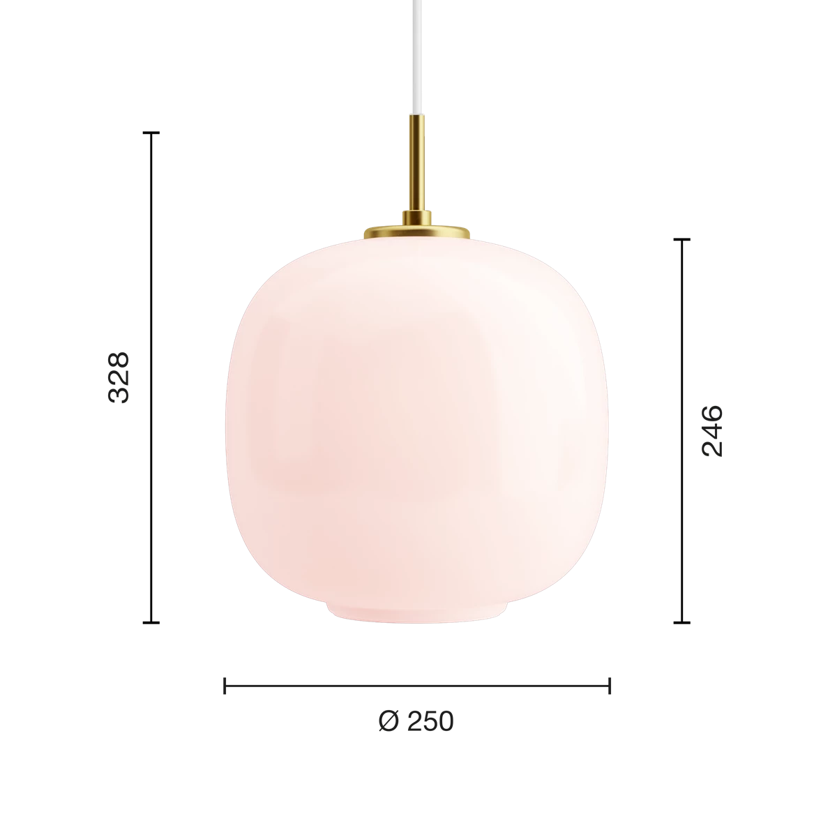 VL 45 Radiohus Pale Rose Pendel