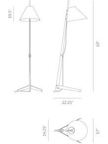 Billy BL Gulvlampe