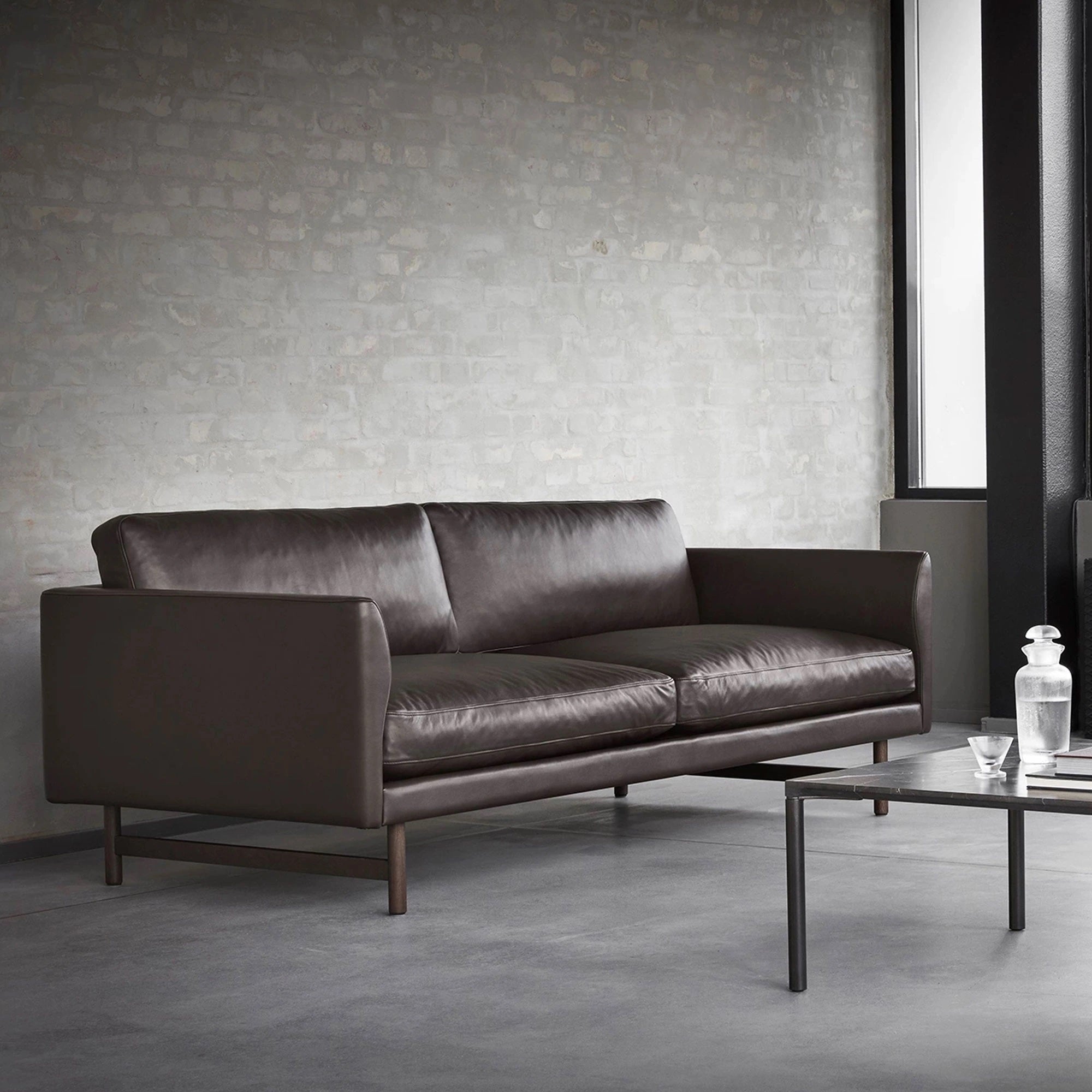 Calmo toseter Sofa Brunt Lær 