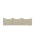 Fogia Tiki Sofa i beige stoff, en skandinavisk designsofa med slank ramme, polstrede puter og elegante svarte ben, tilgjengelig hos Expo Nova.