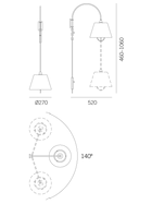 Reibe Vegglampe