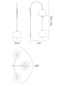 Reibe Vegglampe