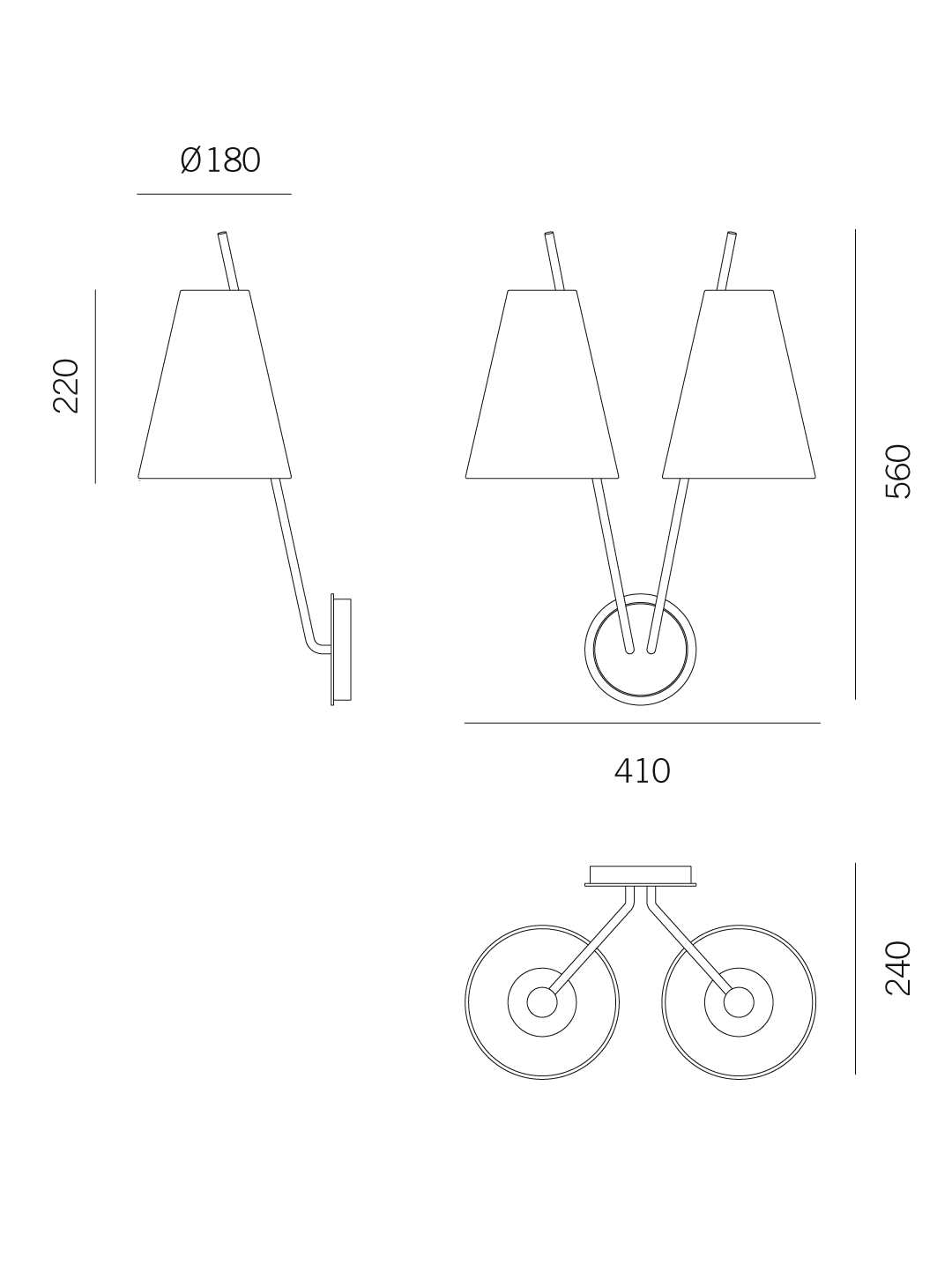Zweig Vegglampe