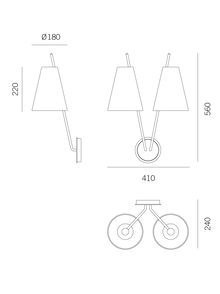 Zweig Vegglampe