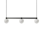 Taklampe av Gamfratesi for Lyfa i sort med opalglass