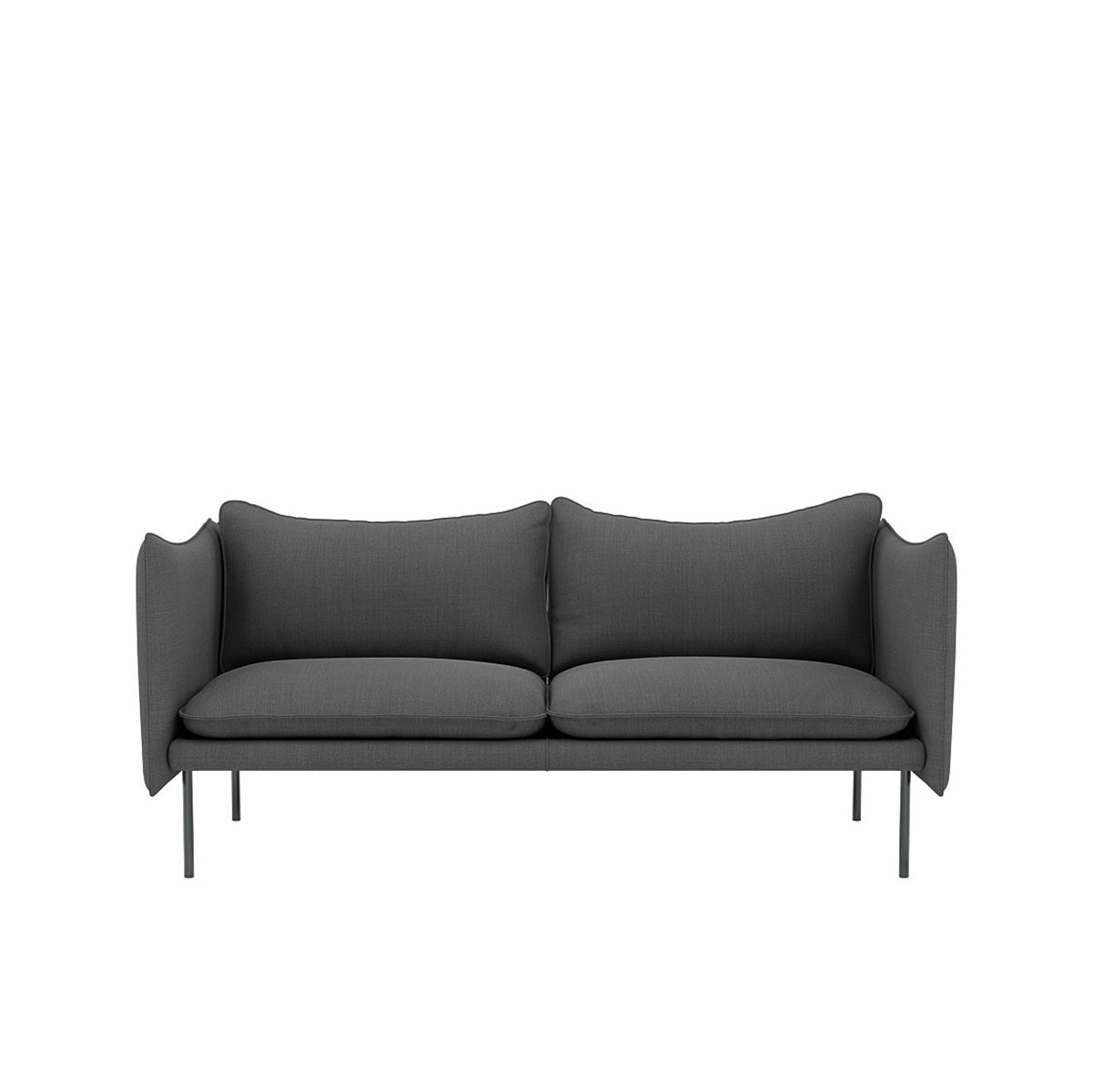 Tiki 2-seter sofa fra Fogia i koksgrå tekstil, minimalistisk skandinavisk designsofa